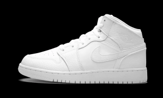 Air Jordan 1 Mid Triple White (GS) Velikost: 38