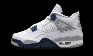 Air Jordan 4 Retro White Midnight Navy Velikost: 43