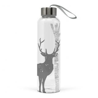 Skleněná lahev Mystic Deer Real Silver, 550 ml