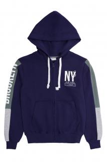 Chlapecká mikina na zip Brooklyn - navy  Winkiki - kvalita z přírodních materiálů. Barva: Navy, Velikost: 140