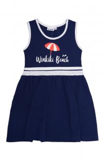 Dívčí letní šaty Winkiki Beach - navy  Winkiki - kvalita z přírodních materiálů. Barva: Navy, Velikost: 104