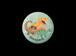 Dinopark - magnetka-butonek