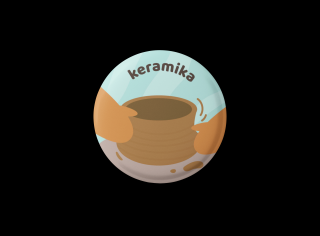 Keramika - magnetka-butonek