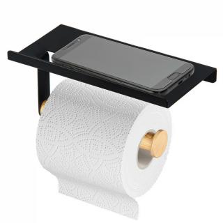 Držák toaletního papíru s poličkou pro mobilní telefon - Altom Design (Toilet Paper Holder with Shelf for Mobile Phone - Altom Design)