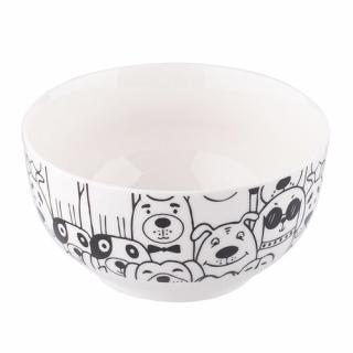 Porcelánová miska pejsci bílá- Altom design (Dog White Porcelain Bowl - Altom Design)