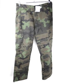 NOVÉ Kevlarové maskáčové kalhoty DRAGGIN JEANS Camo bez chráničů, vel: 34/L (Motorkářské pánské maskáče)