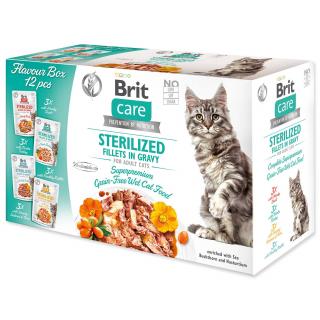 Brit Care Cat Flavour box Sterilized filety v omáčce Multi 12x85g