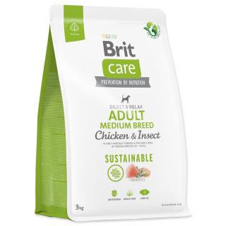 Brit Care Dog Sustainable Adult Medium Breed Chicken & Insect 3 kg