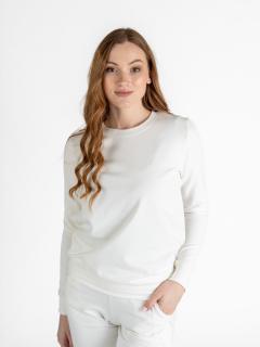 Dámská prodloužená mikina bez kapuce | Off-white XL, LONG