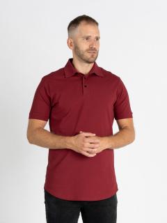 Pánská prodloužená polokošile | Burgundy Regular, L