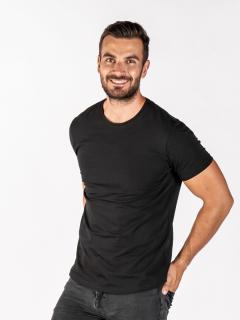 Pánské klasické tričko | óčko | Deep black Slim, L