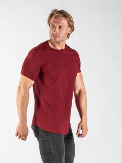 Pánské prodloužené tričko | óčko | Burgundy Slim, L