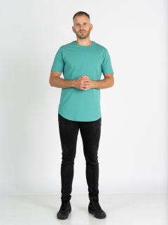 Pánské prodloužené tričko | óčko | Deep green Slim, L