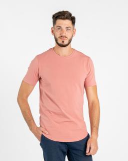 Pánské prodloužené tričko | óčko | Light coral Slim, L