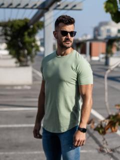 Pánské prodloužené tričko | óčko | Light green Slim, L