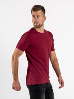 Pánské rozstřižené tričko | óčko | Burgundy Regular, 3XL