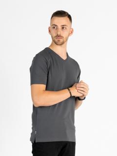 Pánské rozstřižené tričko | véčko | Dark gray | VÝPRODEJ Slim, 3XL