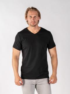 Pánské rozstřižené tričko | véčko | Deep black Regular, 3XL