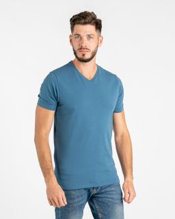 Pánské rozstřižené tričko | véčko | Denim blue Regular, XL