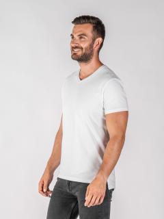 Pánské rozstřižené tričko | véčko | Pure white Regular, 3XL