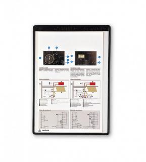 Kapsa TARIFOLD magnetická A4 černá 5ks na výšku