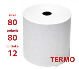 Kotoučky papírové: 80/80/12 termo