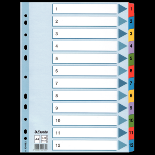 Rozdružovač ESSELTE, MYLAR 1-12 zesílený