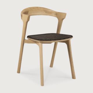 ETHNICRAFT JÍDELNÍ ŽIDLE BOK HNĚDÉ ČALOUNĚNÍ / Bok dining chair