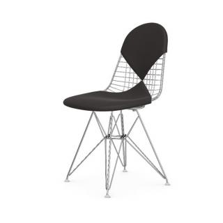 VITRA DRÁTĚNÁ ŽIDLE WIRE CHAIR DKR - chromová podnož s polstrem bikiny v látce Hopsak