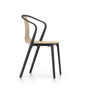 VITRA KŘESLO BELLEVILLE PŘÍRODNÍ DUB / BELLEVILLE ARMCHAIR WITH WOODEN SHEL NATURAL OAK