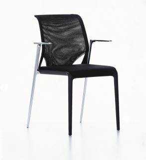 VITRA MEDA SLIM ČERNÁ S PODRUČKAMI MEDA SLIM WITHARMRESTS