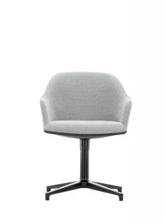 VITRA ŽIDLE SOFTSHELL CHAIR FOUR STAR BASE PLANO CREAM WHITE/SIERRA GREY