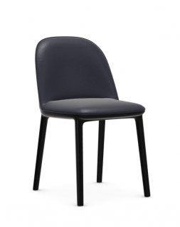 VITRA ŽIDLE SOFTSHELL  TMAVĚ MODRÁ SOFTSHELL SIDE CHAIR FOUR LEGGED BASE AURA DARK BLUE