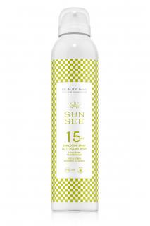 Voděodolné opalovací mléko ve spreji SPF 15 – Sun lotion spray - 200 ml