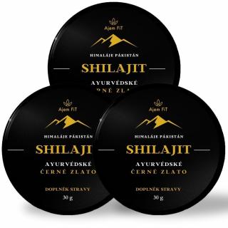 Ajem FiT - Doplňky Stravy | SHILAJIT ČERNÉ ZLATO (Zlatá třída) - (AjemFiT) - Balení 90g - (3x30g) AJEM10