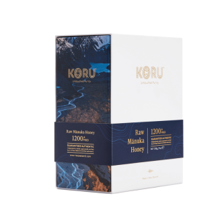 KORU RAW MANUKA HONEY -250g (MGO od 300+ do 1500+) - MGO - 1200