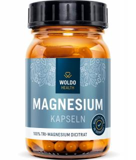 Tri-Magnesium dicitrát (Hořčík)  -120 kapslí (WOLDOHEALTH) WOL8