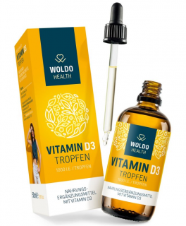 Vitamín D3 kapky (1000IU) -50ml (WOLDOHEALTH) WOL7