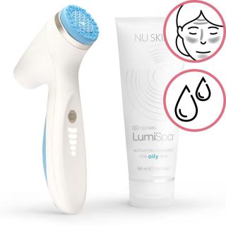 Nu Skin ageLOC Lumispa iO pro číštění pleti + čistící gel pro mastnou pokožku 100 ml dárková sada