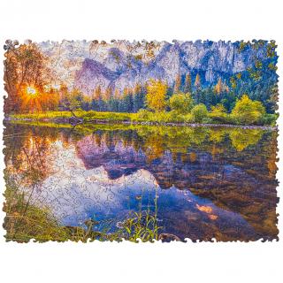 Dřevěné puzzle - Forest Lake Velikost: S - 23 x 16 cm, 125 dílku