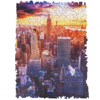 Dřevěné puzzle - Morning New-York Velikost: S - 23 x 16 cm, 125 dílku