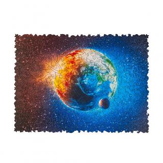 Dřevěné puzzle - Planet Earth Velikost: M - 31 x 23 cm, 250 dílku