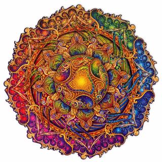 Dřevěné puzzle Unidragon - MANDALA Inexhaustible Abundance Velikost: KS - 33 x 33 cm, 350 dílku