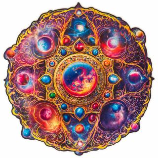 Dřevěné puzzle Unidragon - MANDALA Space Dreams Velikost: KS - 33 x 33 cm, 350 dílku