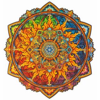 Dřevěné puzzle Unidragon - MANDALA Vznikajícího Slunce Velikost: KS - 33 x 33 cm, 350 dílku