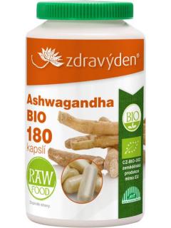 Ashwagandha RAW/BIO 180 kapslí