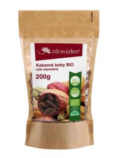 Kakaové boby nepražené celé RAW/BIO 200 g