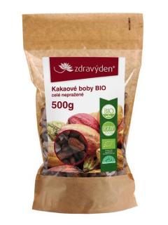 Kakaové boby nepražené celé RAW/BIO 500g