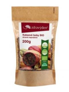 Kakaové boby nepražené drcené RAW/BIO 200 g