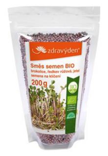 Klíčivá směs semen BIO 2 - brokolice, ředkev červená, jetel 200 g